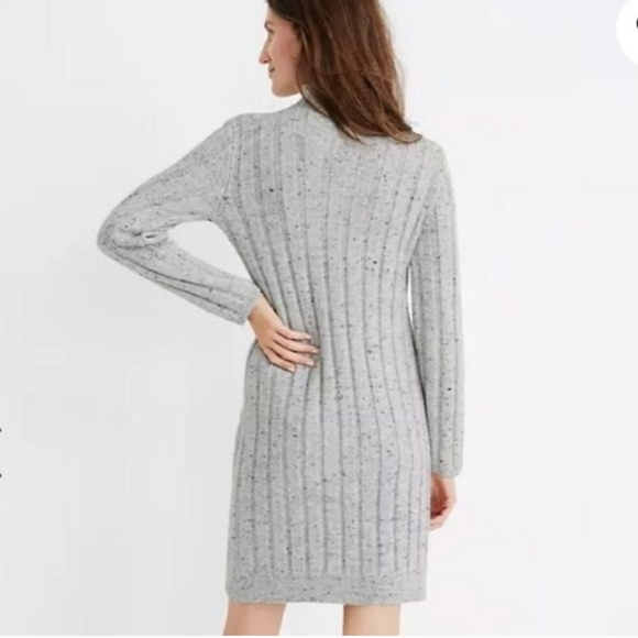Madewell Donegal Rolled Mock Neck Ribbed Longsleeve Sweater Dress NWT - Picture 4 of 11